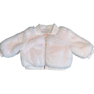 Pink fluffy infant jacket. Size 0-3 months. Cat & Jack